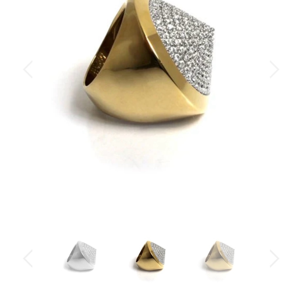 Noir Jewelry Gold And Silver Pyramid Ring Size 8 25$
